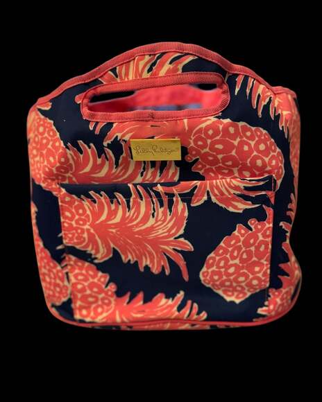 LILLY PULITZER Pineapple Insulated Tote Bucket Beach Bag - Picture 1 of 5